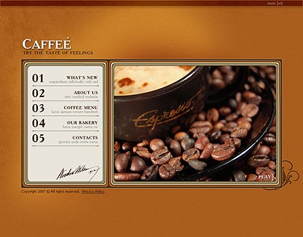 Ideas and examples of web design of bar, coffee shop, pub and disco